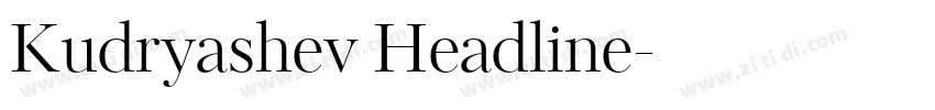 Kudryashev Headline字体转换